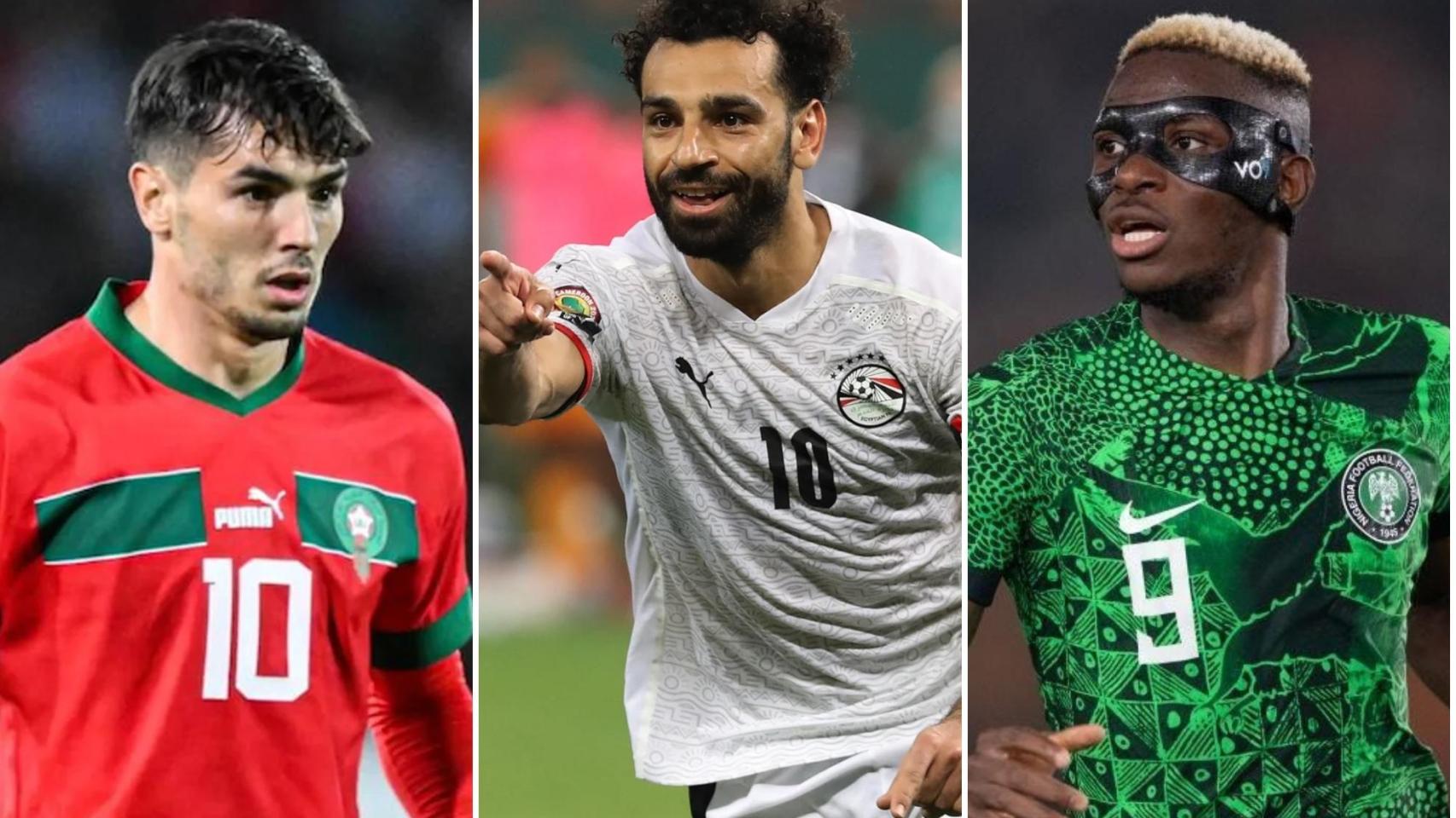 Brahim Díaz, Mohamed Salah y Victor Osimhen.