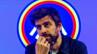 Gerard Piqué, durante la rueda de prensa del FC Andorra.