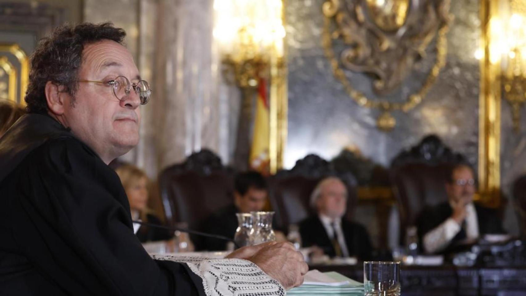 El exfiscal general, Álvaro García Ortiz, durante el juicio contra él en el Tribunal Supremo.