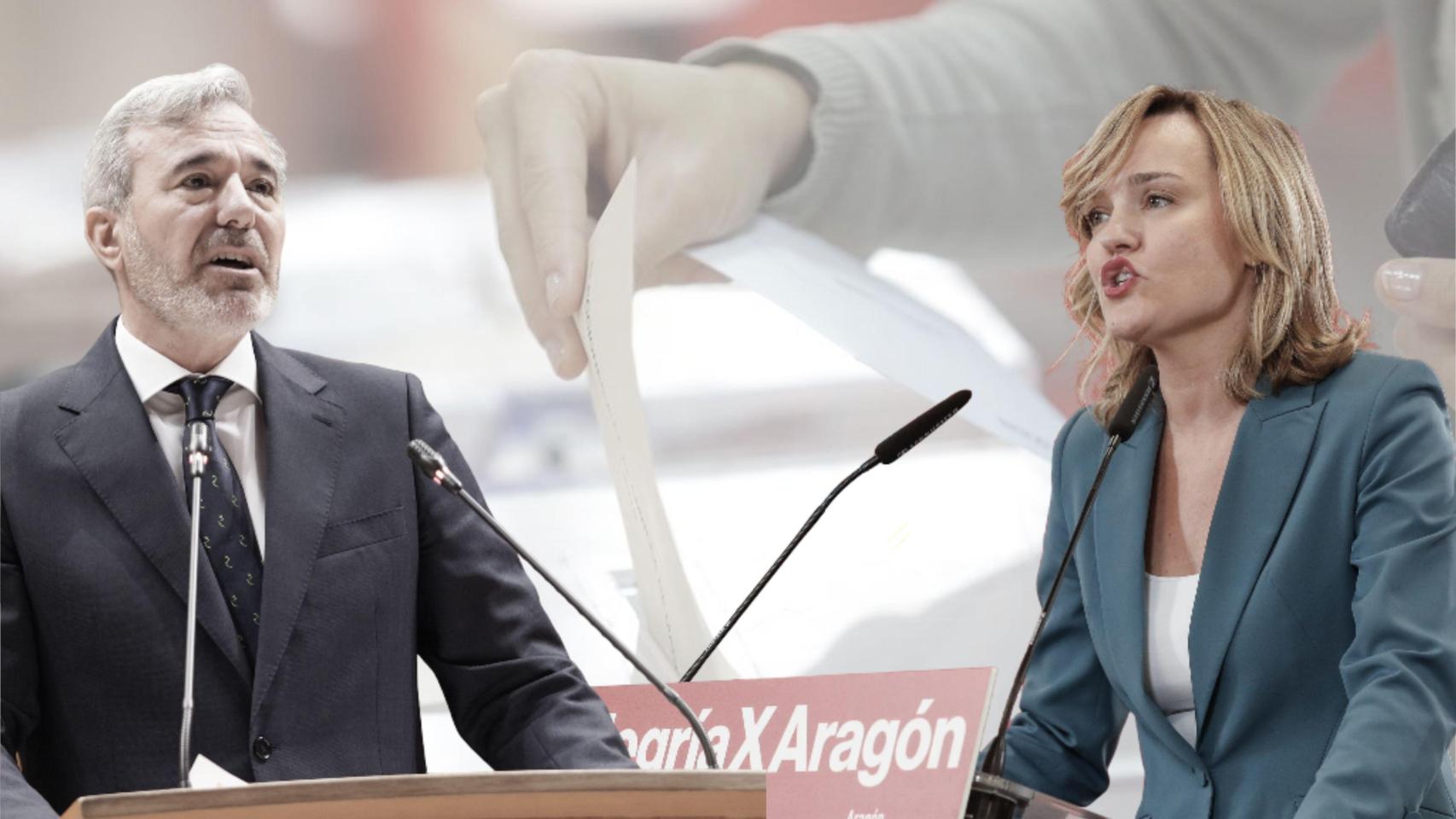 Jorge Azcón y Pilar Alegría.