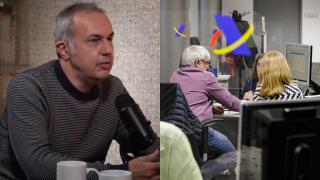 Montaje con una imagen de Pablo Miser y una imagen de archivo de Agencia Tributaria.