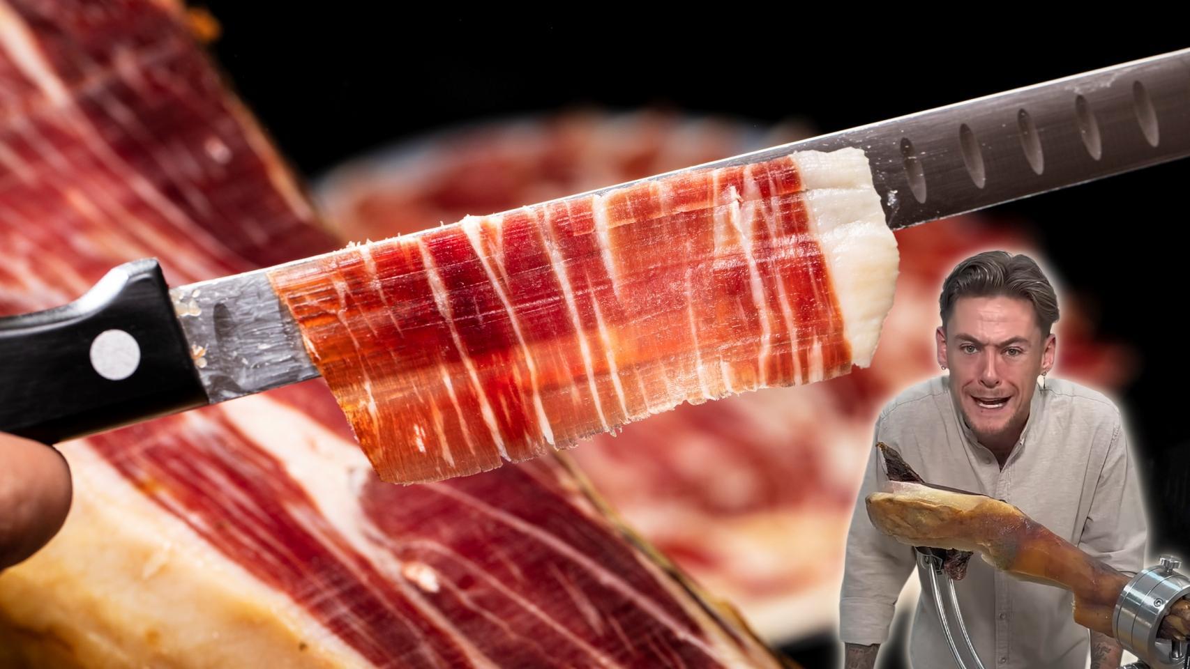 Víctor Sanchego, maestro cortador de jamón