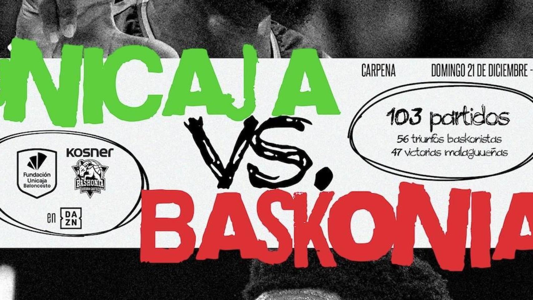 Unicaja vs. Baskonia, otro 'clásico' de la ACB en el Carpena