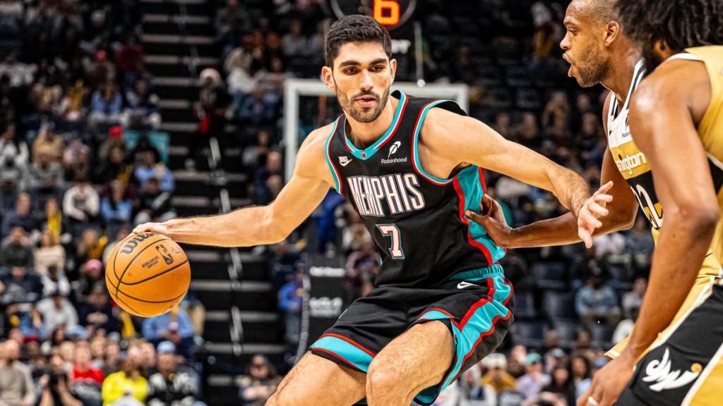 Santi Aldama, durante el partido contra los Wizards.