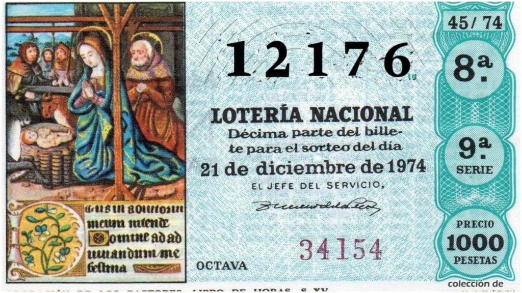 Un décimo del 12.176 de 1974