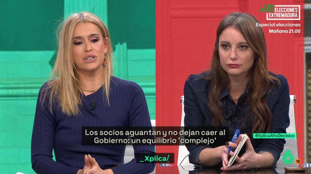 Afra Blanco y Andrea Levy en 'laSexta Xplica'.
