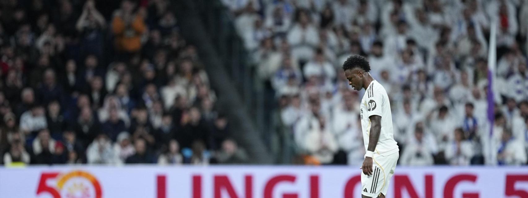 Vinicius, tras ser silbado por el Bernabéu contra el Sevilla.