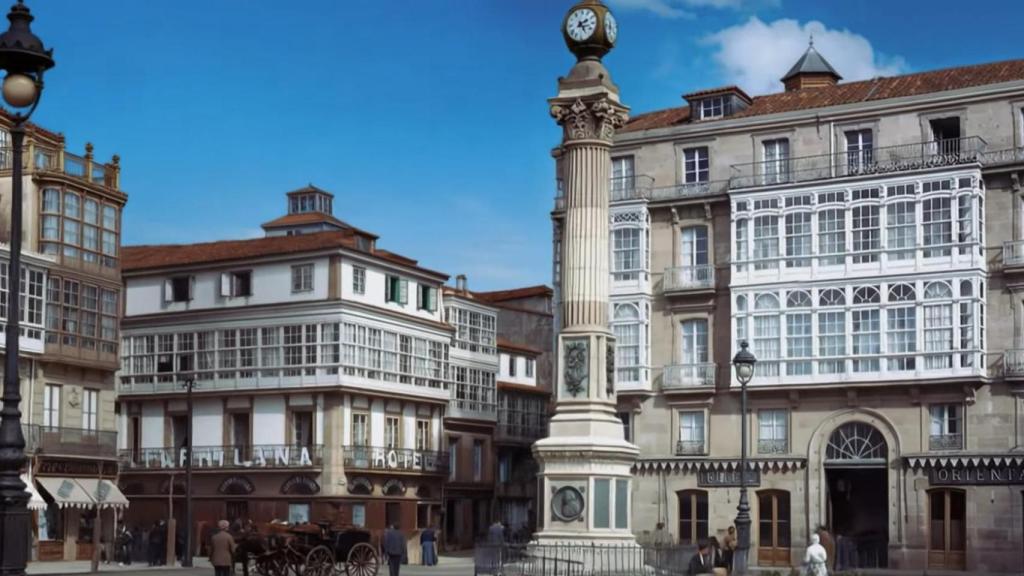 El Obelisco en 1905, en una de las escenas del vídeo