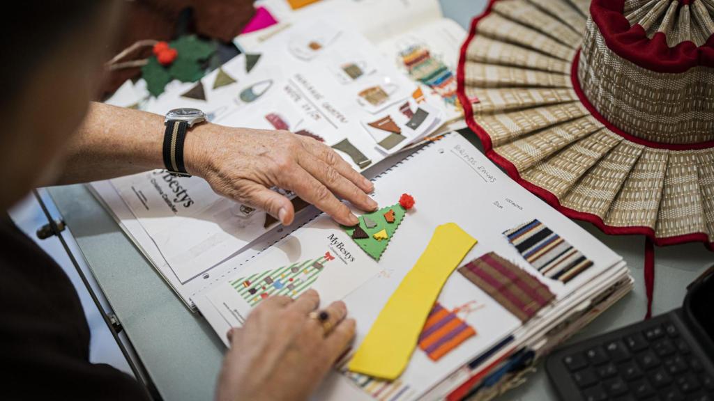 Detalle de los bocetos para una de sus colecciones.