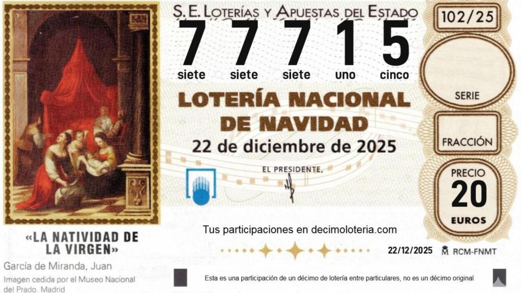 El 77715, un quinto premio que riega de dinero toda Andalucía salvo en Granada y Córdoba