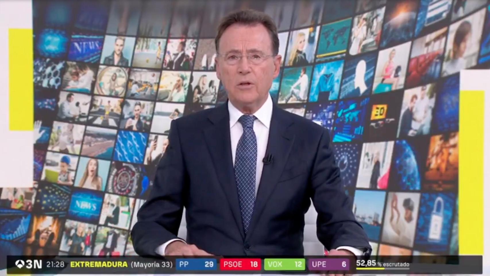 Matías Prats en 'Antena 3 Noticias'.