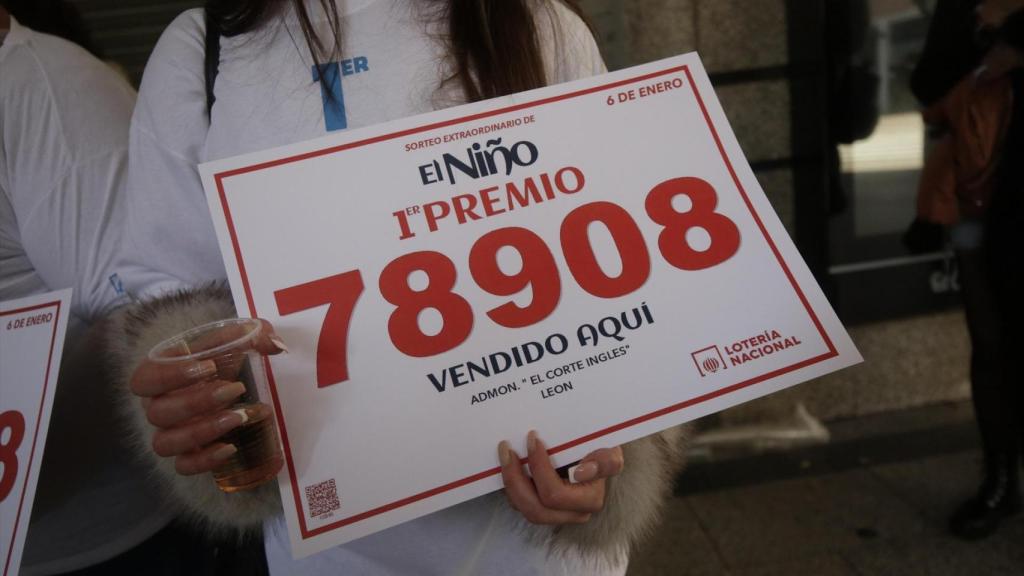 Imagen de archivo de un número ganador del sorteo de El Niño 2025.