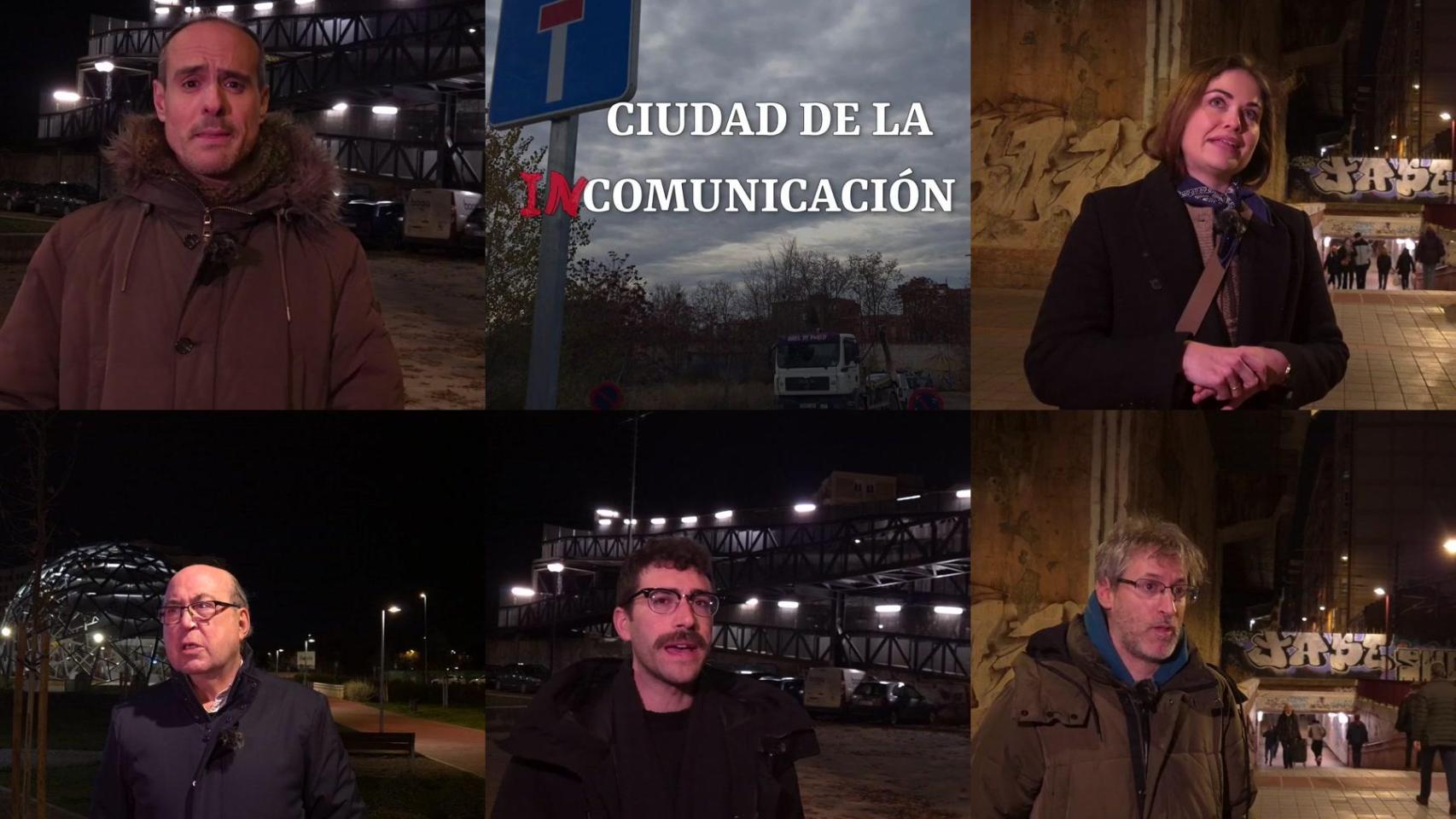 Algunos de los vecinos de la Ciudad de la Comunicación que aparecen en el vídeo