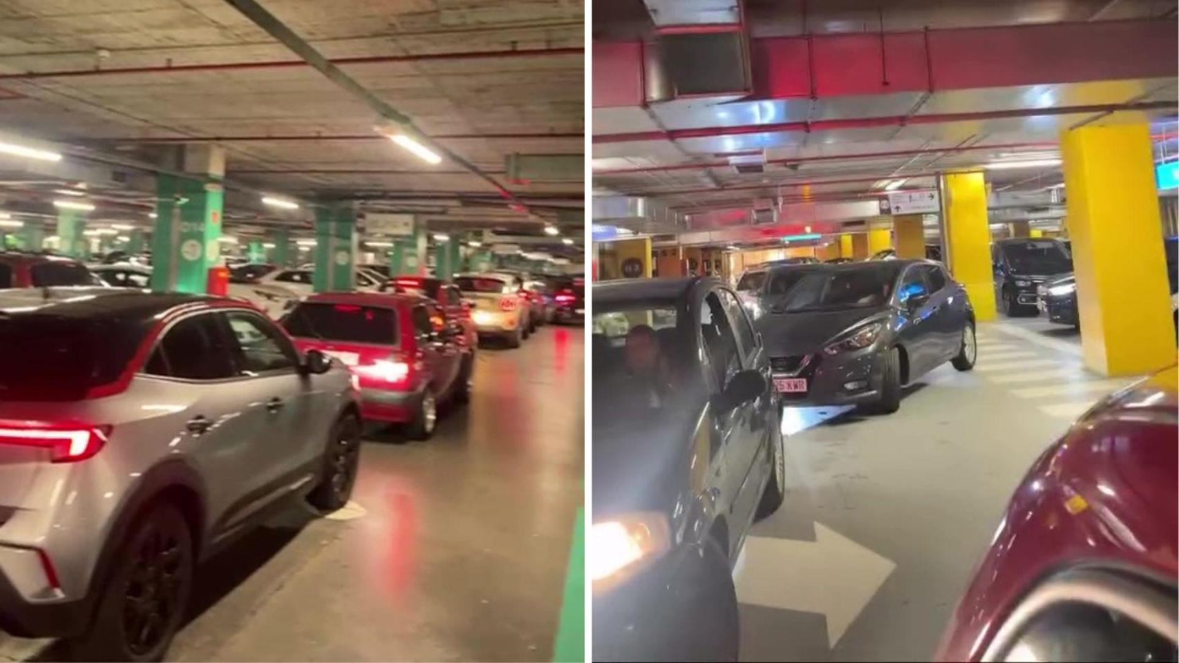 El parking de Marineda City esta tarde.