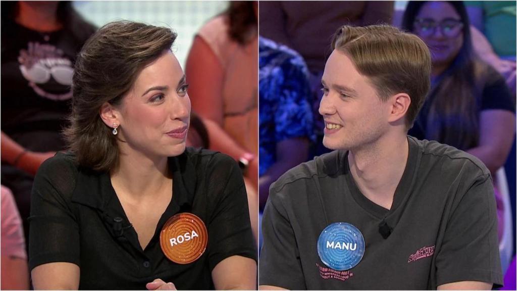 Rosa Rodríguez y Manu Pascual en 'Pasapalabra'.
