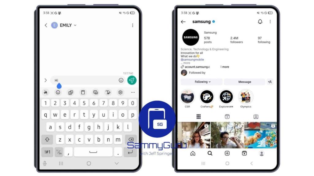 Posible diseño del nuevo plegable ancho de Samsung