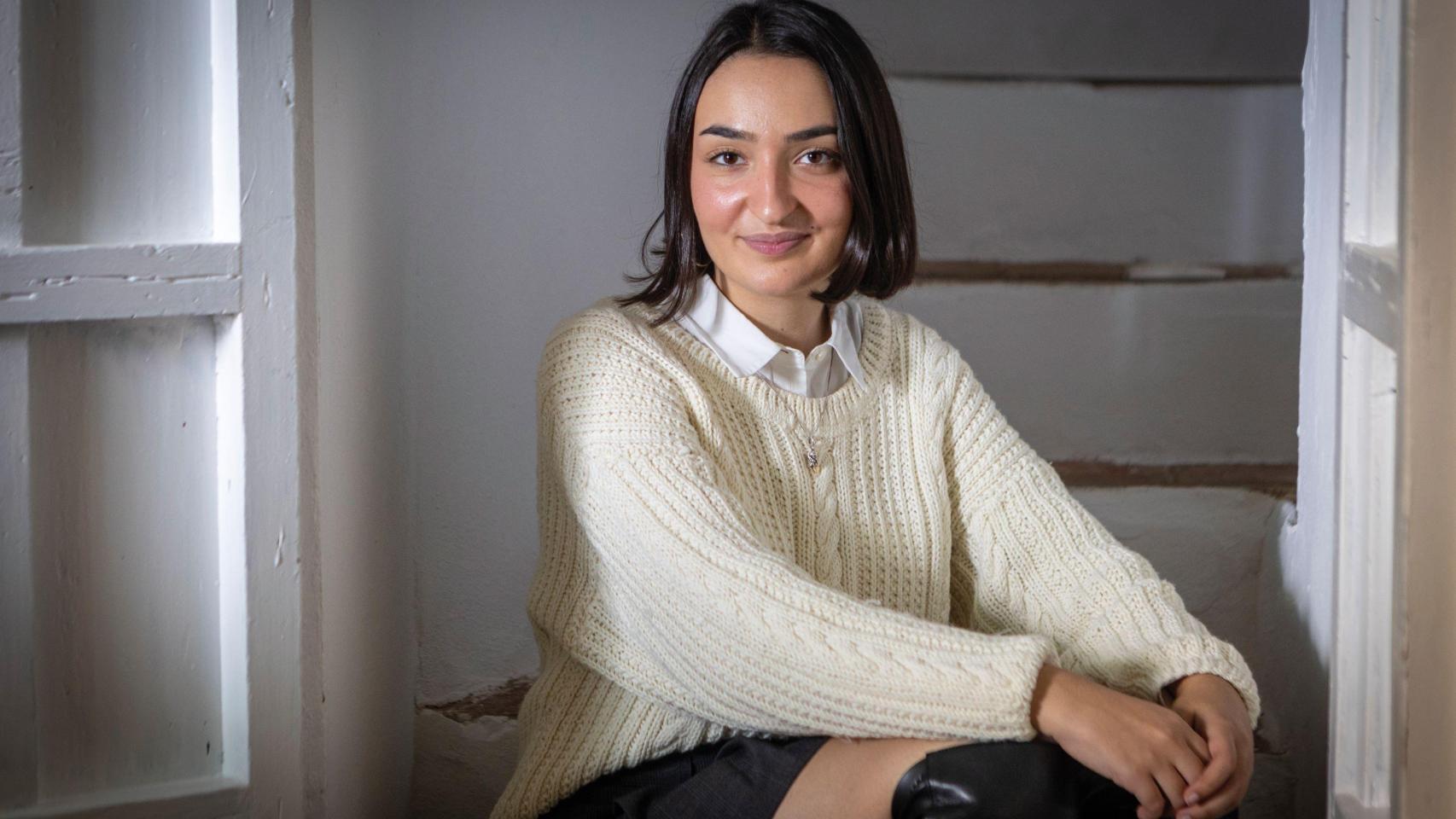 La poeta posa para Magas.