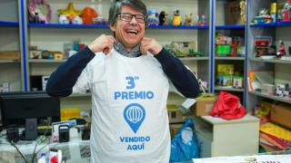 Iván Martín, gerente de la 'Lotería Tharsis' de Sevilla.