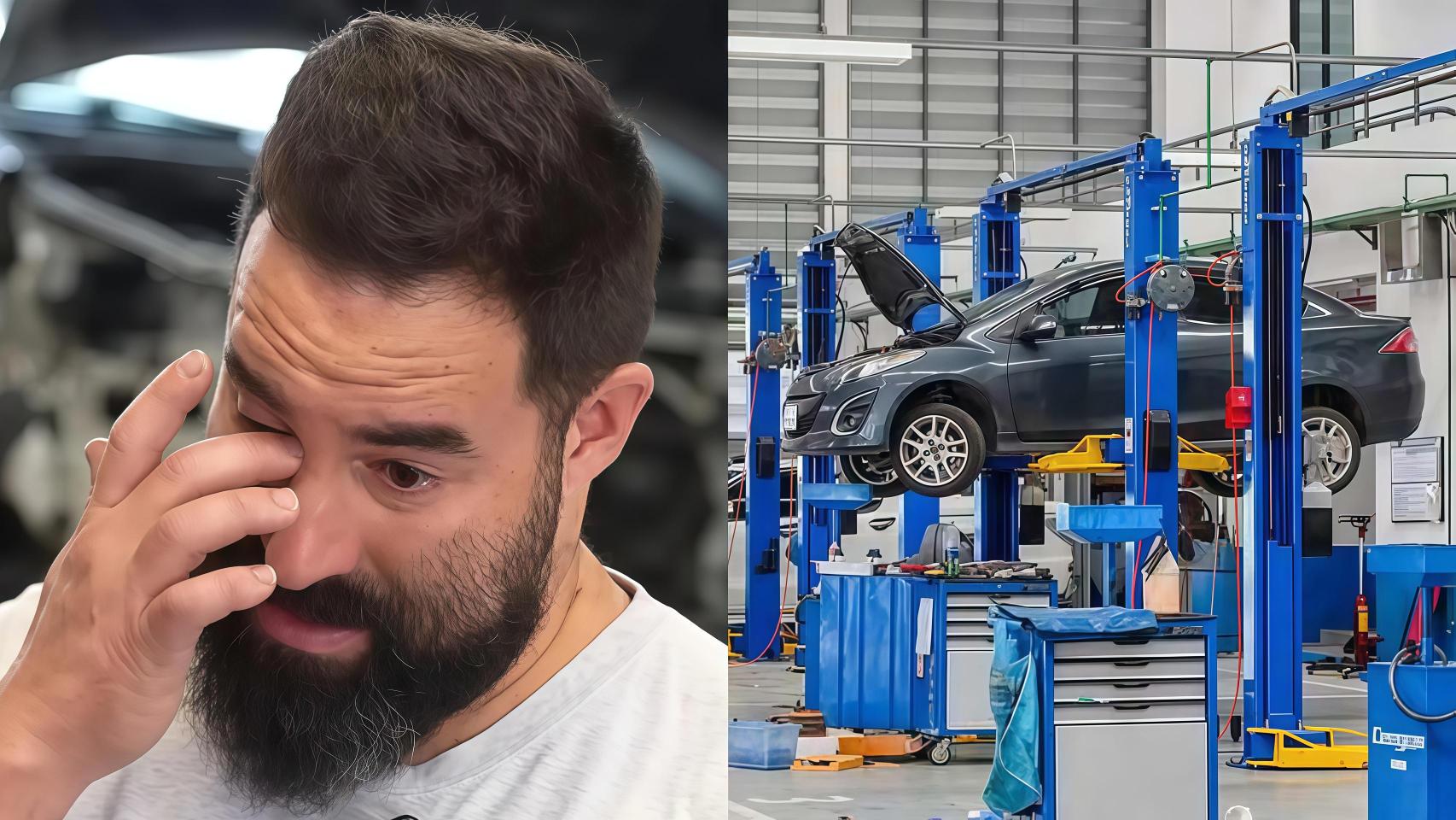 Toni, mecánico, dirige el autotaller Antonio Viñes Simón