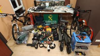 Imagen de los efectos incautados.