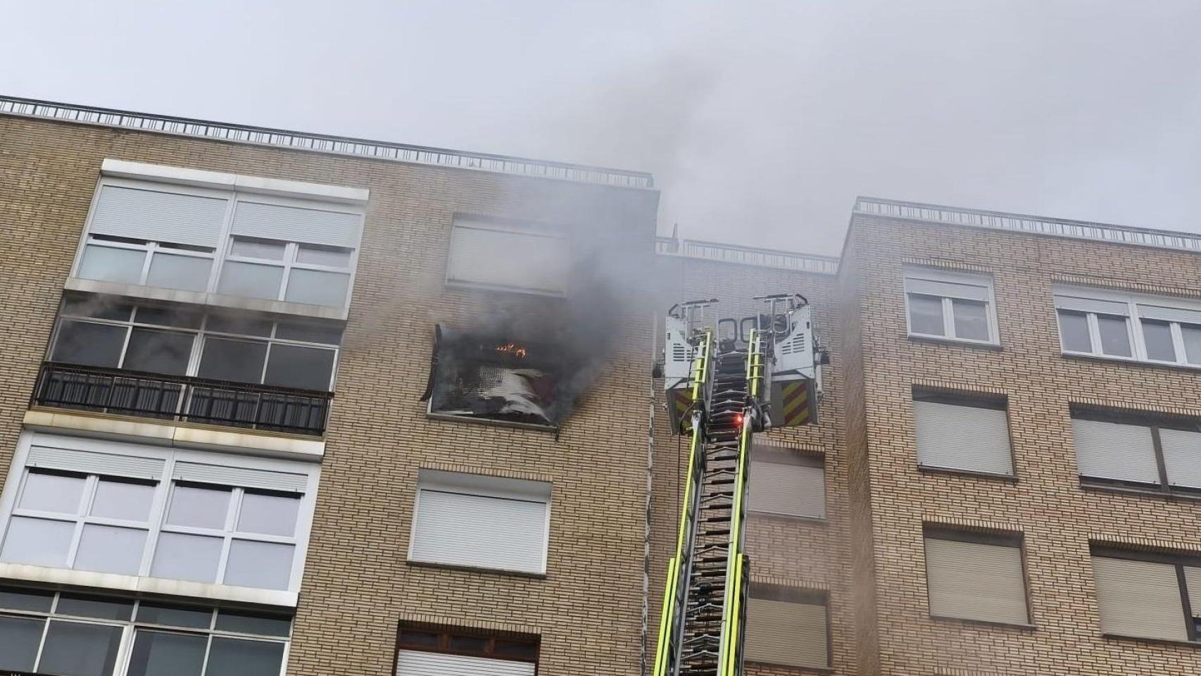 El incendio en la vivienda de Burgos