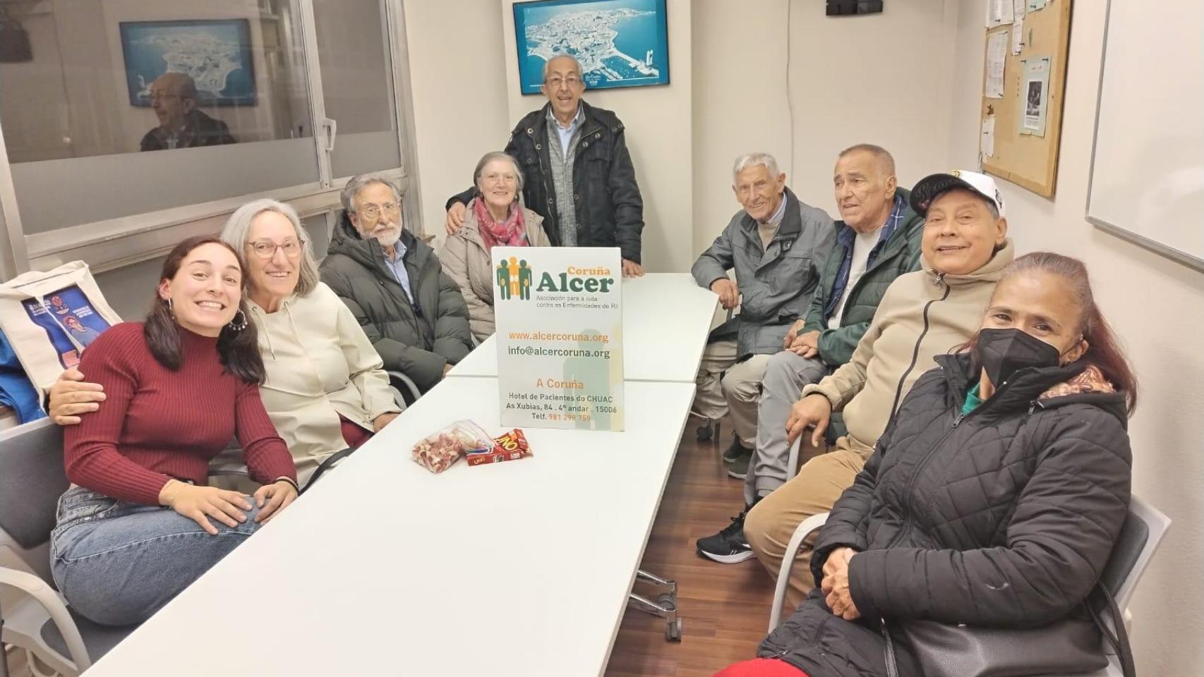 Un grupo de usuarios de A Coruña.