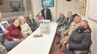 Un grupo de usuarios de A Coruña.