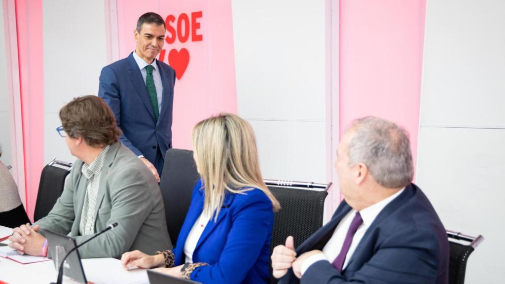 Pedro Sánchez este lunes en la Comisión Ejecutiva Federal del PSOE.