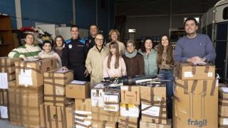 Imagen de la entrega de los objetos.