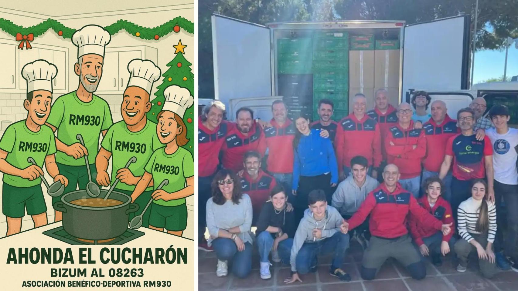 Un montaje con los runners solidarios.