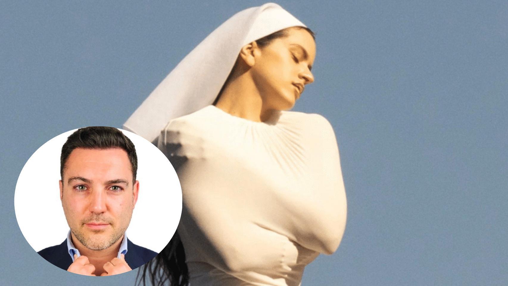 Montaje de Pablo Maza con la portada del disco 'Lux' de Rosalía (Noah Dillon / Sony).