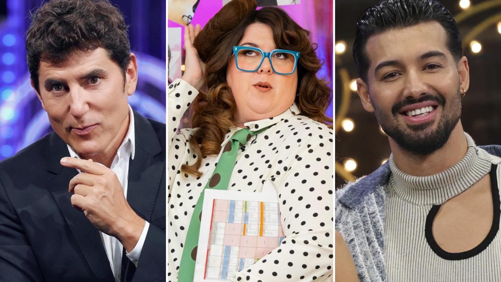 Manel Fuentes, Lalachus y Jorge González, en un fotomontaje de BLUPER.