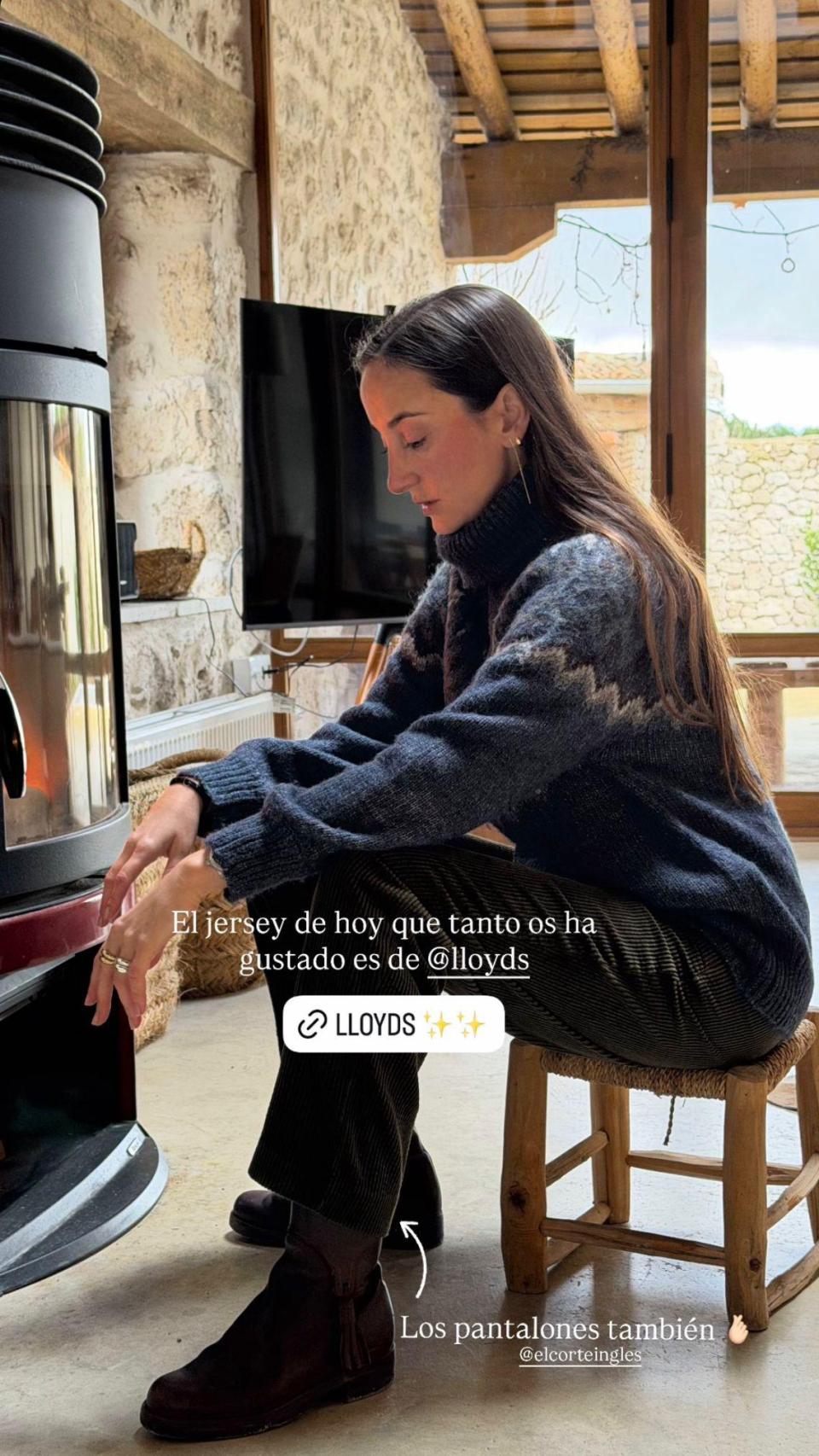 Lucía Pombo, en un 'story' de Instagram.