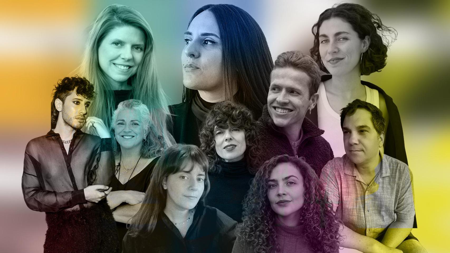 De izquierda a derecha y de arriba abajo: Miriam Reyes, Lucía Solla, Laura Chivite, Ángelo Néstore, Inma Pelegrín, Blanca Lacasa, Jonathan Arribas, Xavier Guillén, Lana Corujo y Pilar Asuero