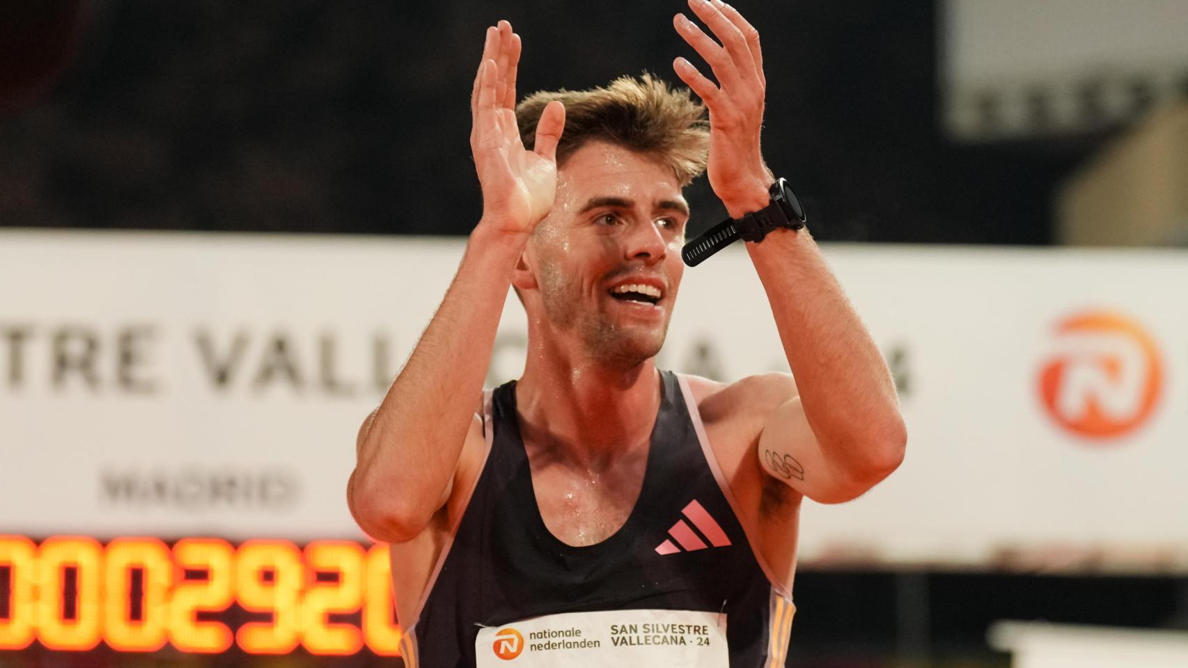 Adrián Ben, en la San Silvestre Vallecana 2024