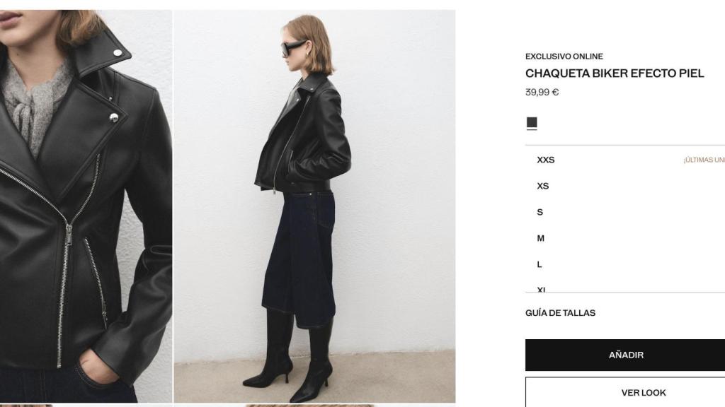 Chaqueta biker efecto piel. REF. 27071311