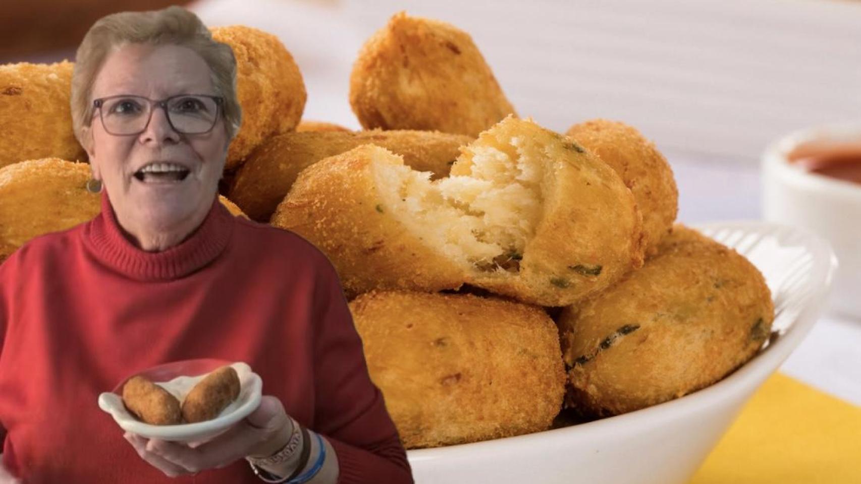 Olga, abuela cocinera y su receta navideña de croquetones.