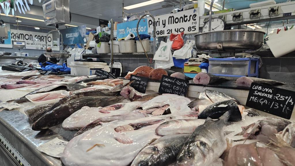 Puesto de Puri y Montse en la plaza de Lugo este 23 de diciembre.