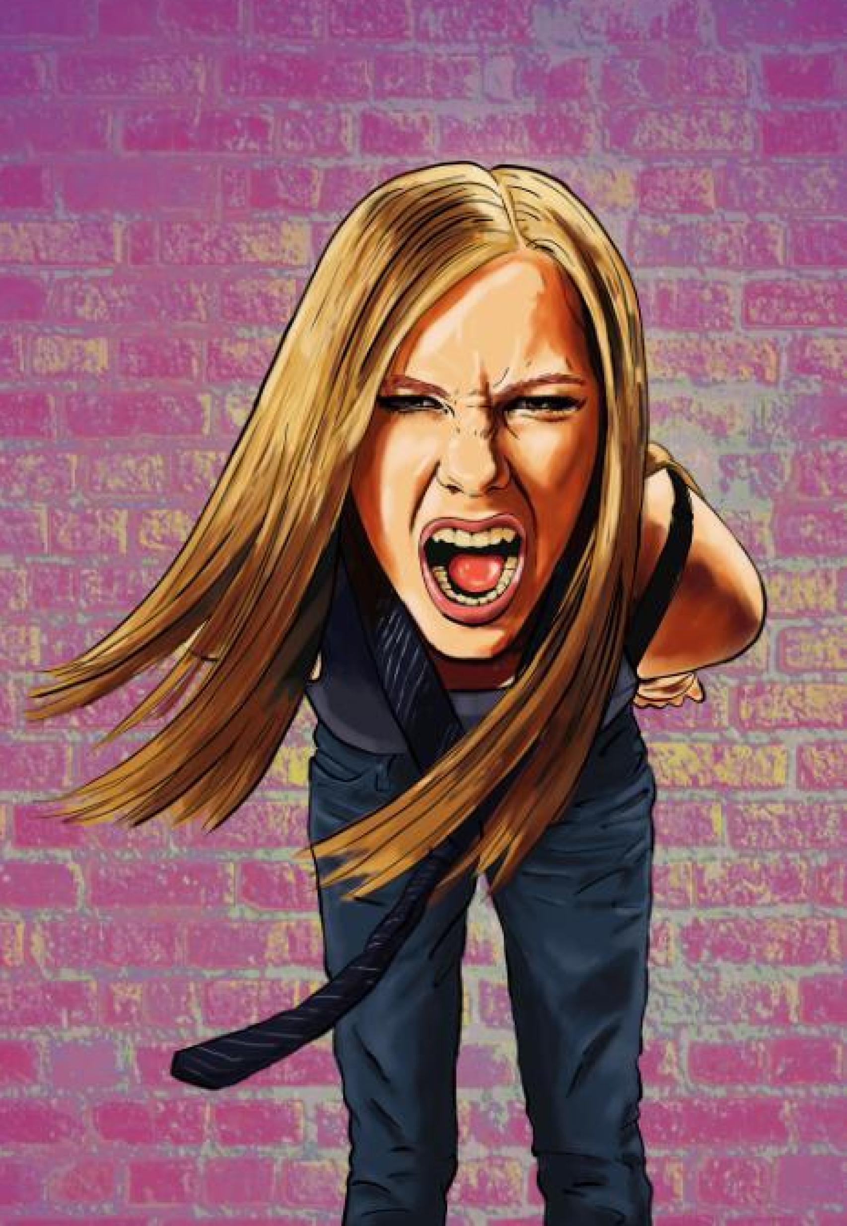 Ilustración de Avril Lavigne.