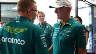 Adrian Newey, con Andy Cowell en su llegada al equipo Aston Martin