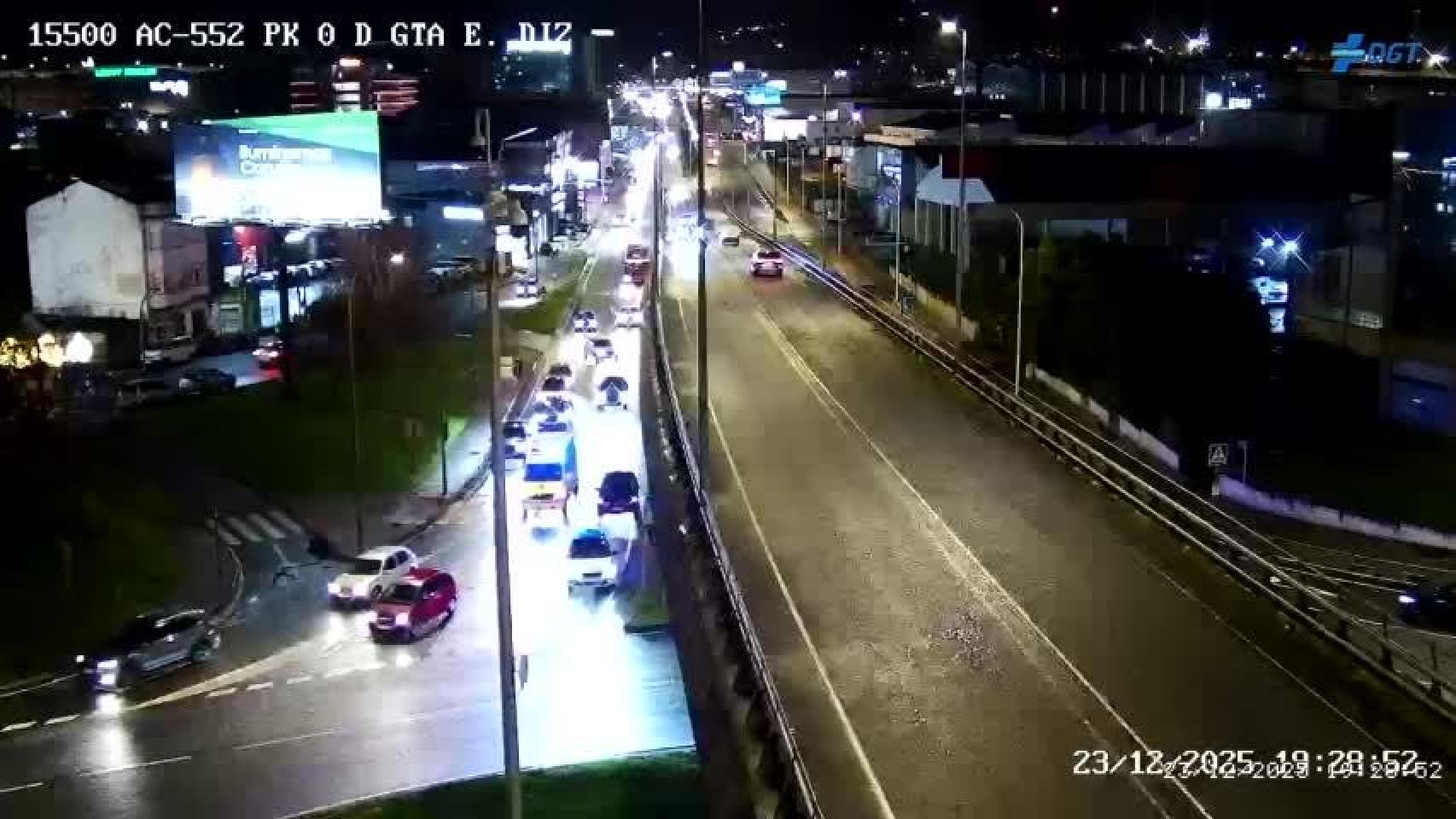 Glorieta de Eduardo Diz en A Coruña esta tarde.