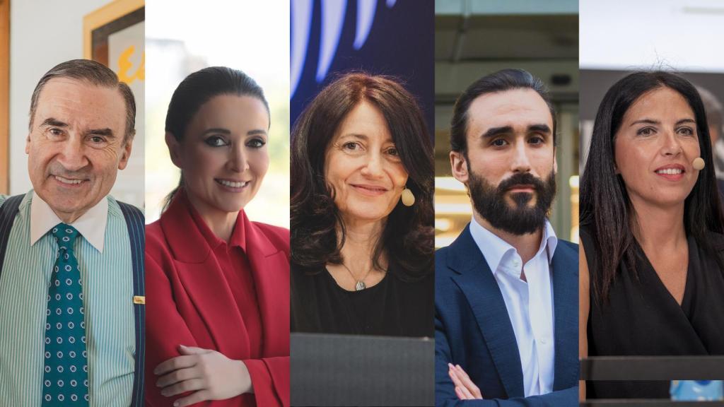 De izda. a dcha. Pedro J. Ramírez, Cruz Sánchez de Lara, Mamen Vázquez, Daniel Muñoz y Fuensanta Salcedo.