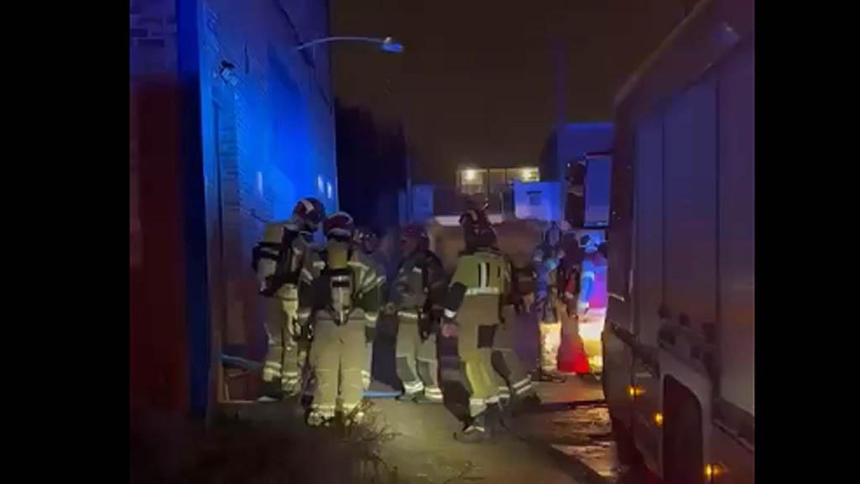 Actuación de los Bomberos de Valladolid.