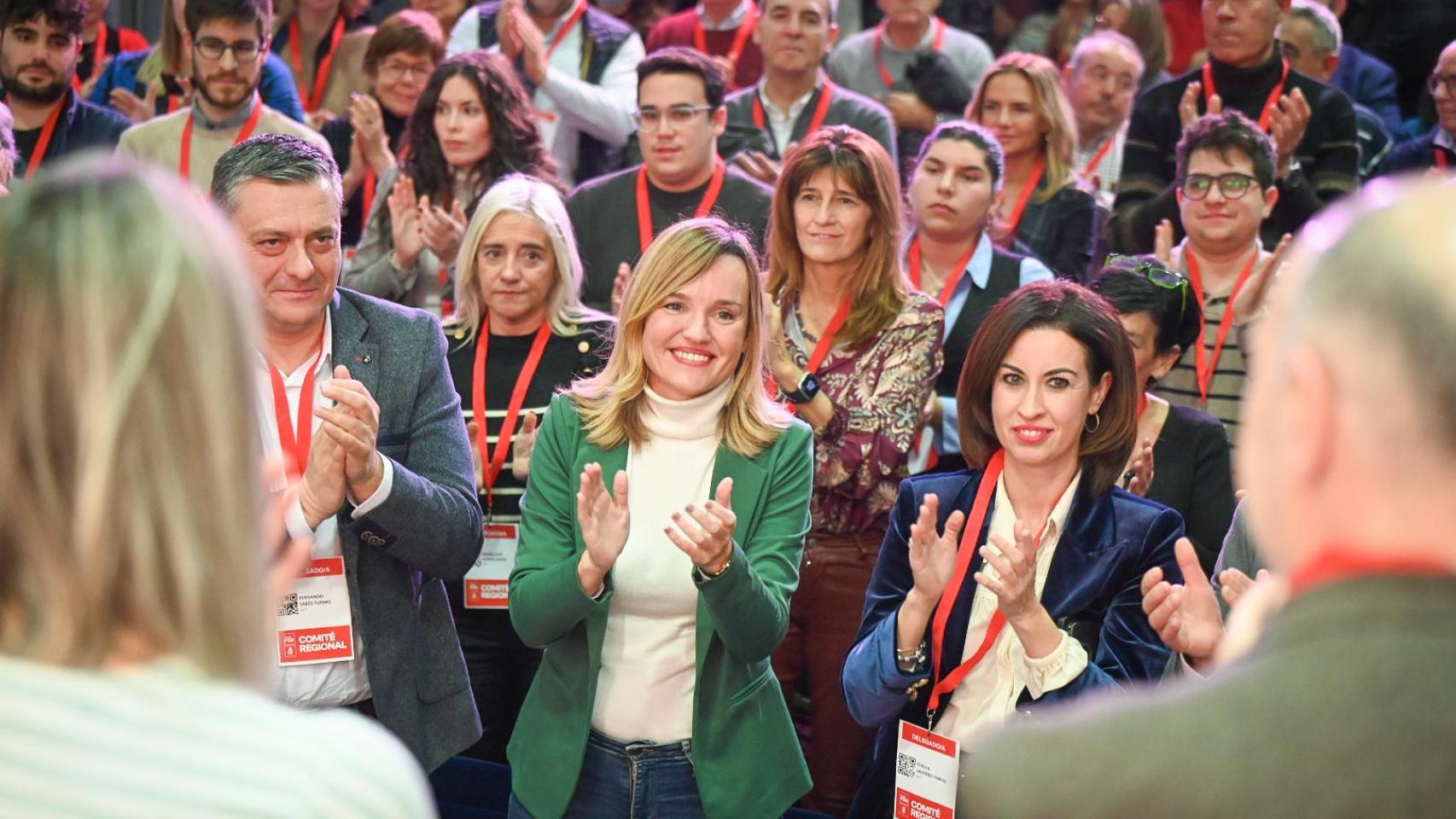 Pilar Alegría, este martes en Zaragoza.