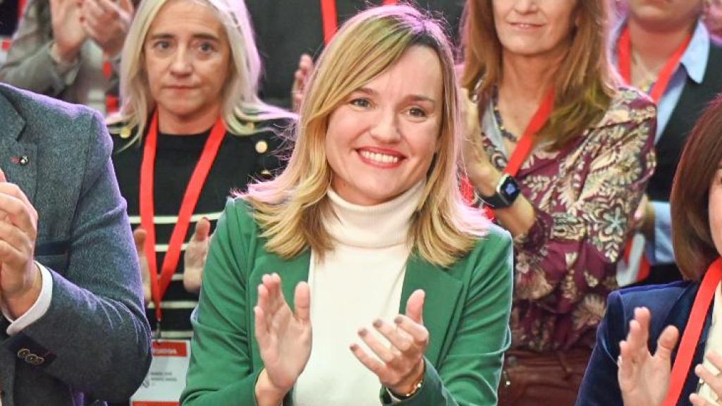 Pilar Alegría, este martes en Zaragoza.