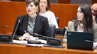 Leticia Soria (a la izquierda) en una de las últimas comisiones de la legislatura.