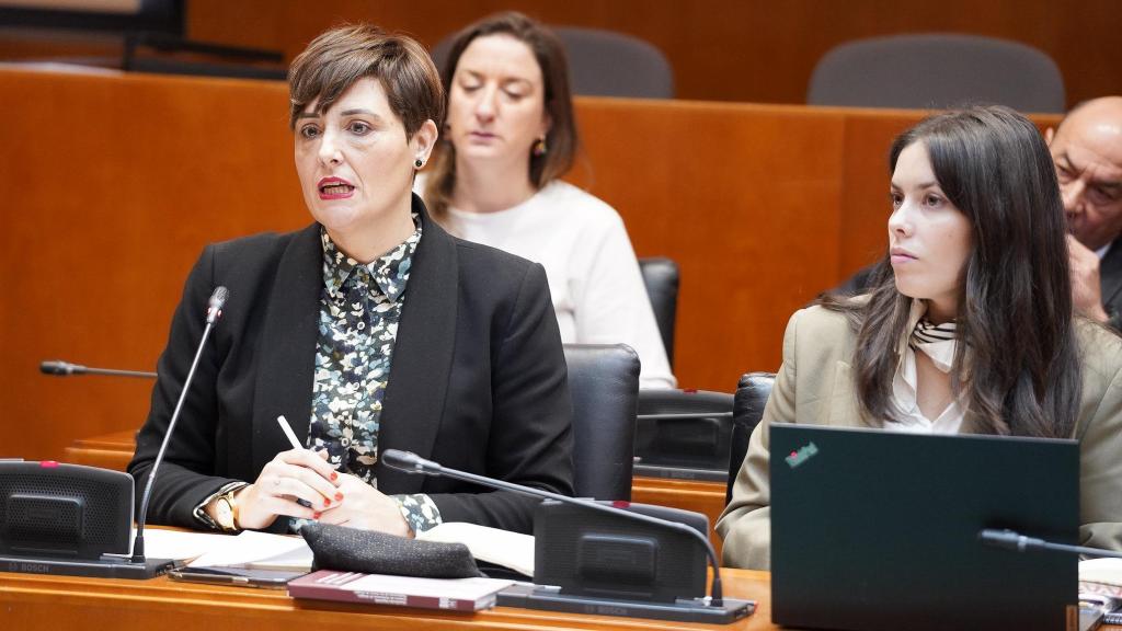 Leticia Soria (a la izquierda) en una de las últimas comisiones de la legislatura.