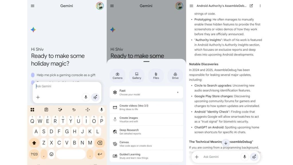 Nuevo diseño de la app de Gemini para Android