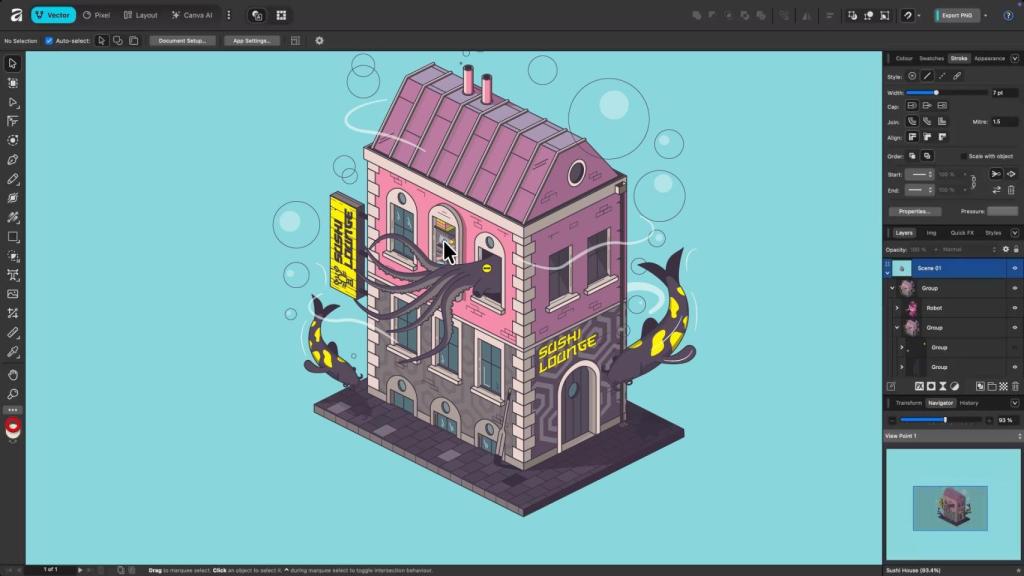 Vectores en Affinity