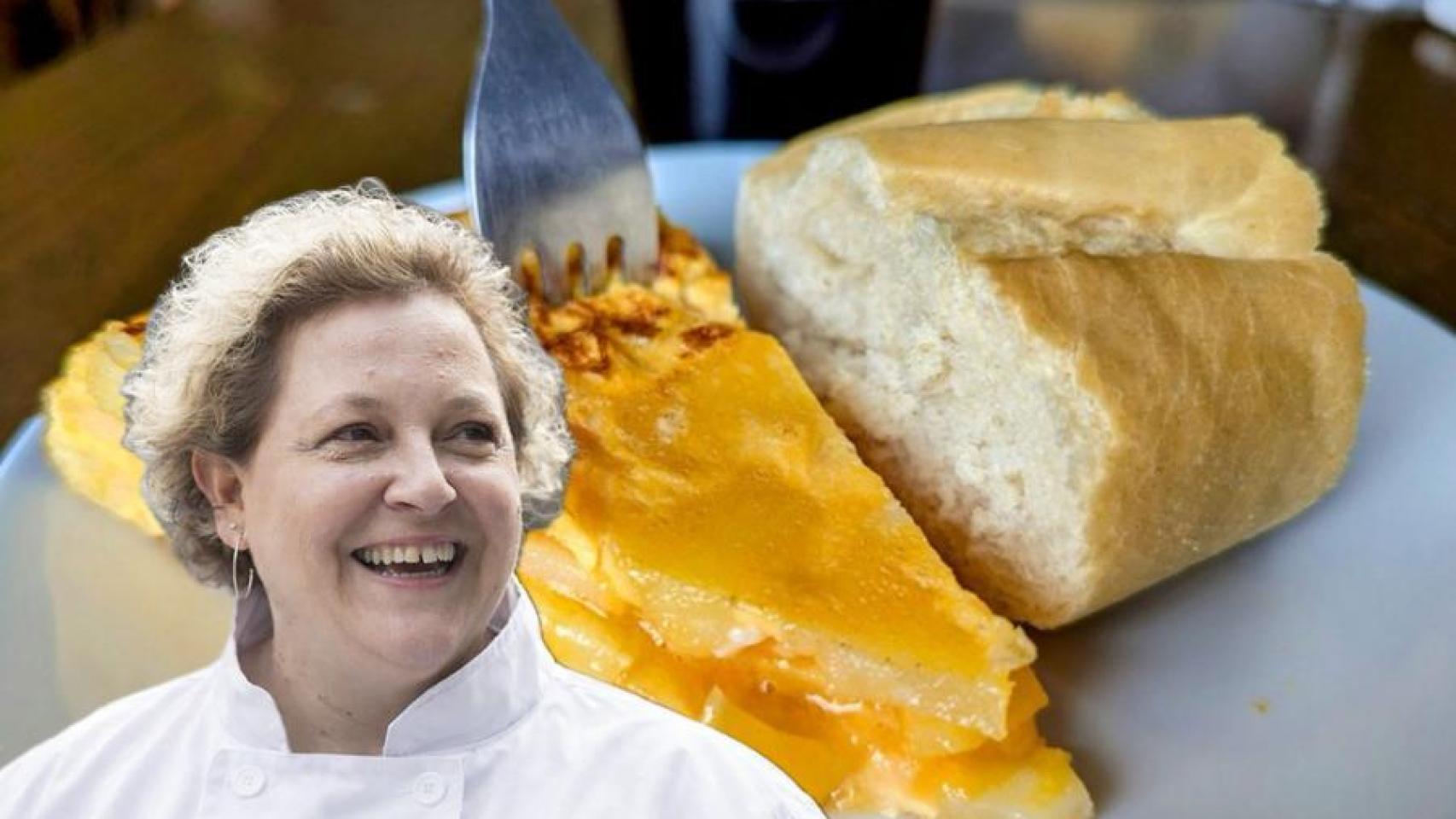 Lourdes, 52 años y madre de 11 hijos da el secreto para una tortilla de patatas jugosa.